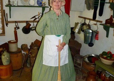 woman dressed in historic clothing